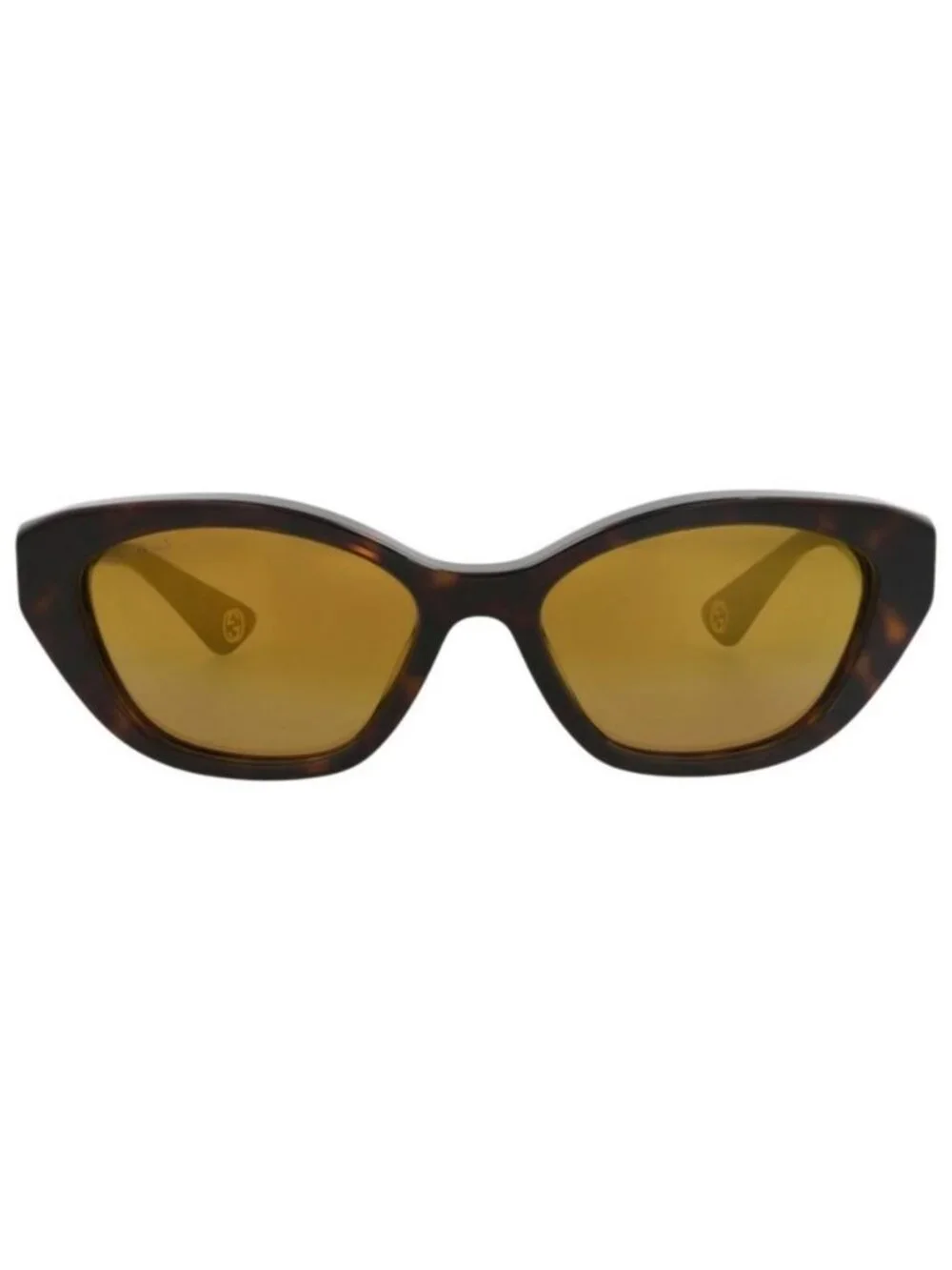 New Gucci Womens Cat Eye Havana Havana Gold Fashion Designer Sunglasses